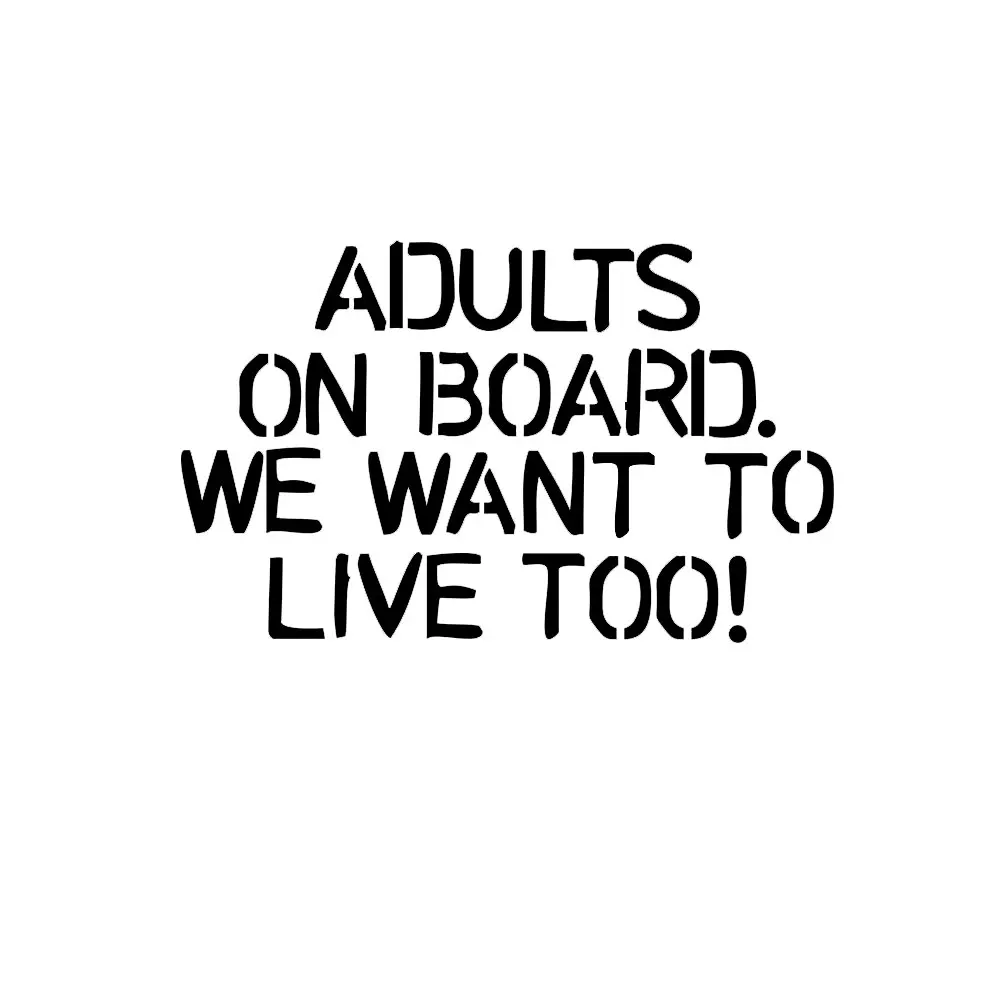 10-сантиметровая Виниловая наклейка для взрослых на борту We Want To Live Too