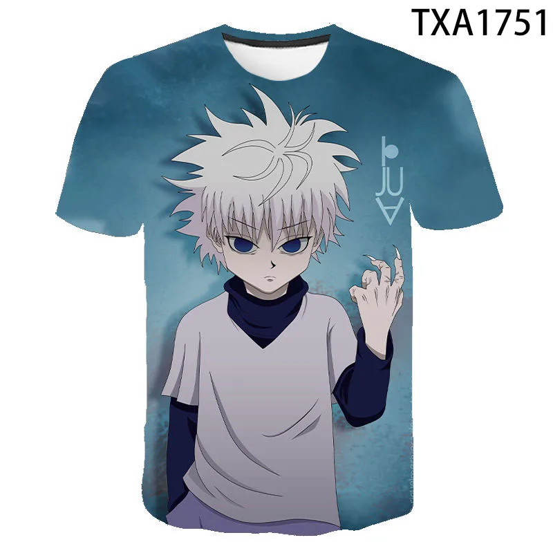 

2021 men and women new casual wild short-sleeved fashion hunter x hunter 3D printed children's street Harajuku trend T-shirt