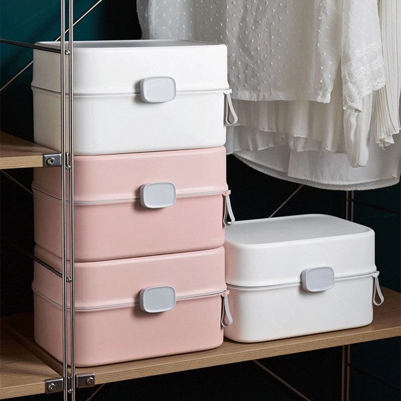 Ящик для хранения нижнего белья двухуровневый ящик в домашнем гардеробе 12/24