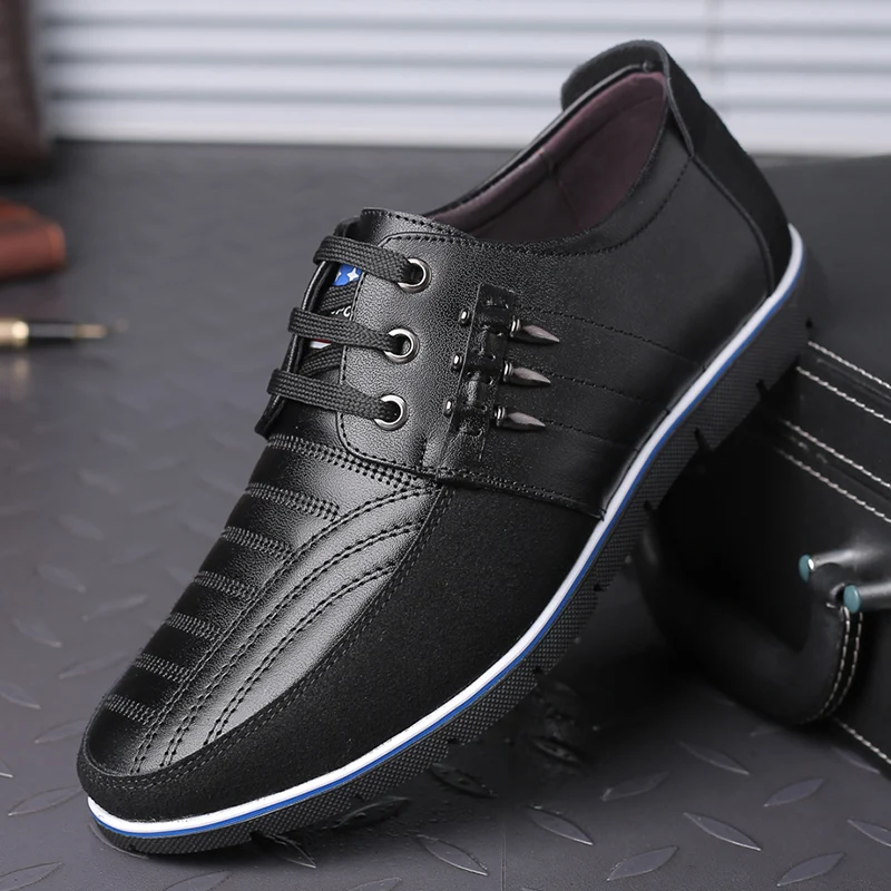 

2021Brand Big size Casual Shoes Men Fashion Business Men Casual Shoes Hot sale Spring Autumn Breathable Casual Men Shoes Black t