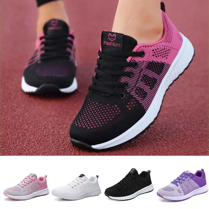 Bjakin Light Woman Running Shoes Lace Up Air Mesh Summer Breathable Athletic Sport 2020 Trend Cheap Walking Girl Footwear | Спорт и