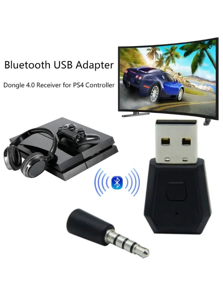 

USB Adapter Bluetooth Transmitter for PS4 / SLIM / PRO Bluetooth 4.0 Headsets Receiver Headphone Dongle for PC