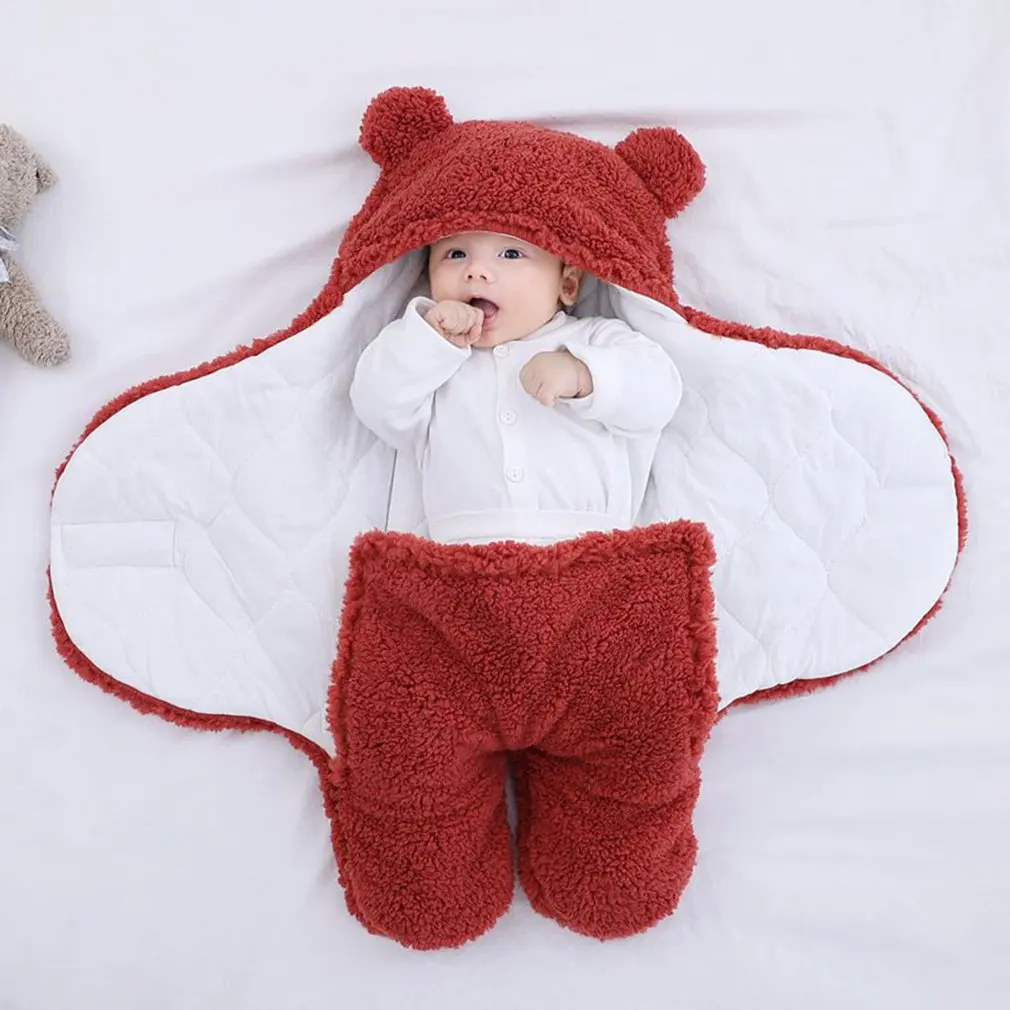 

Baby Sleeping Bag Ultra-Soft Fluffy Fleece Newborn Receiving Blanket Infant Boys Girls Clothes Sleeping Nursery Wrap Swaddle