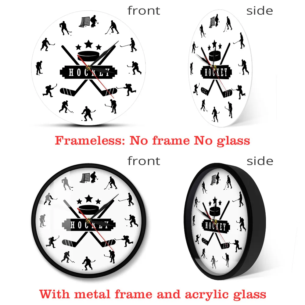 Хоккейные плееры настенные графические картины Современные часы для комнаты