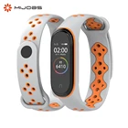 Силиконовый ремешок Mijobs Mi Band 4, аксессуары для Xiaomi Mi Band 3 4, Смарт-часы Miband 4, спортивный браслет Miband 3