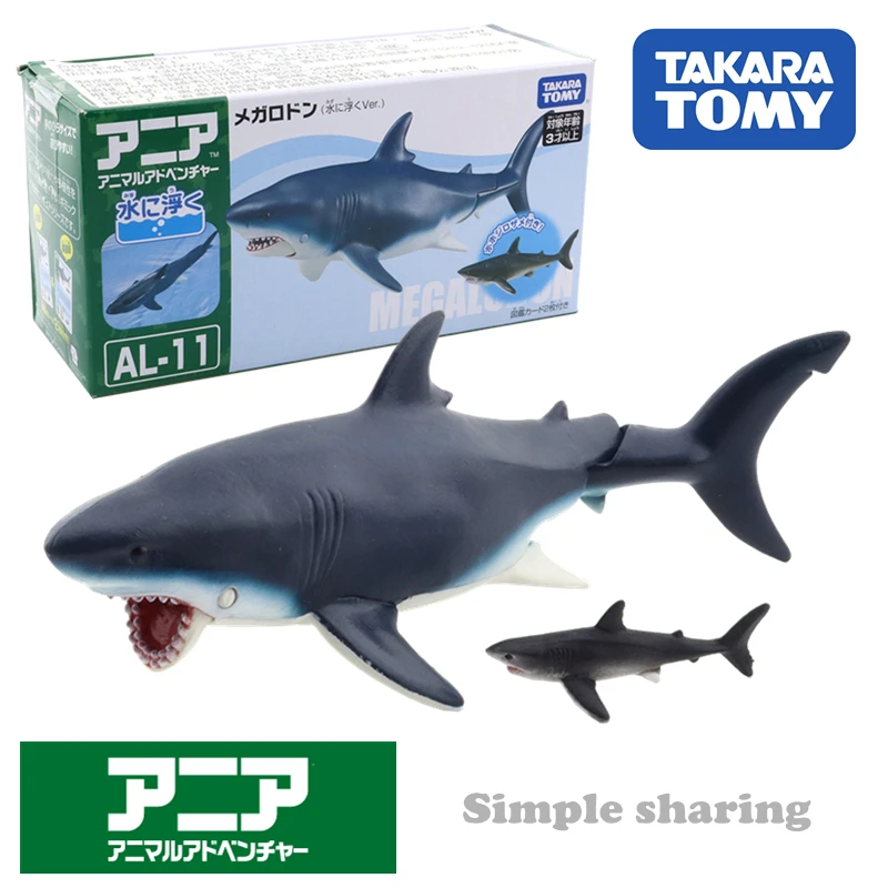 

Takara Tomy Tomica Ania Animal Venture AL-11 Megalodon (плавающий на воде Ver.) Фигурка из смолы, кукла, поп, образовательные детские игрушки