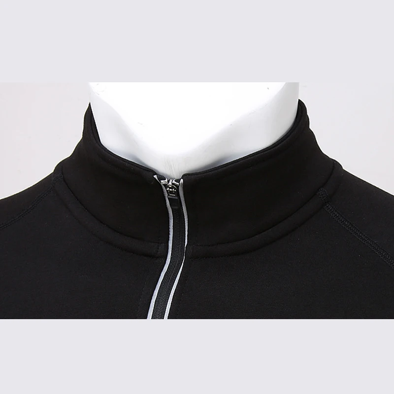 Thin fleece Clothes Mens Autumn Spring Bottoming Shirt Male High Collar Long-sleeved Sweater Plus Velvet Thick Warm Shirt Golf