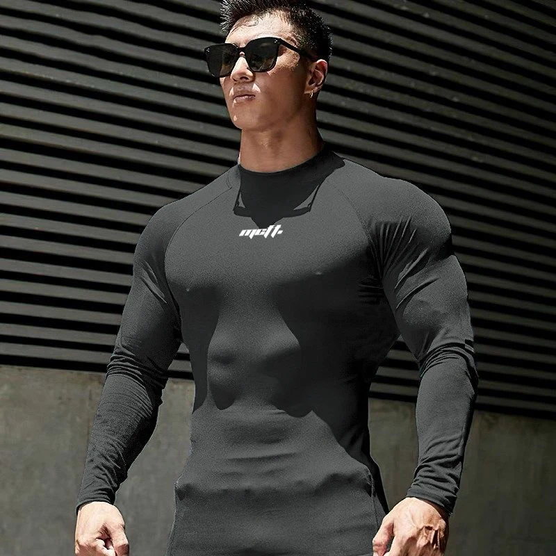 

Новая брендовая мужская модная повседневная одежда для тренажерного зала, фитнеса, бодибилдинга, трендовая тонкая спортивная футболка со с...