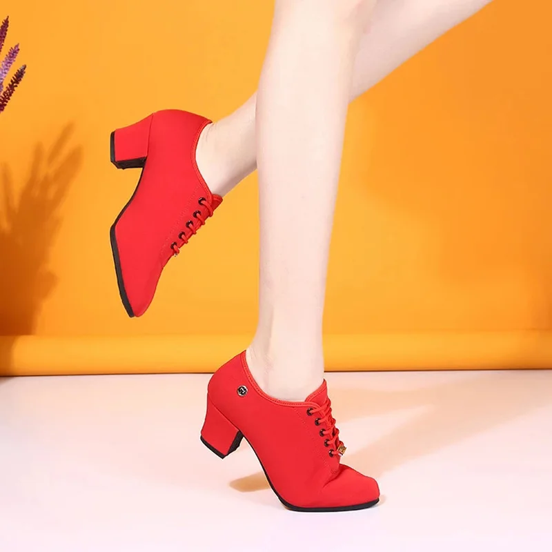 Современная танцевальная обувь для бальных танцев женщин дышащие мягкие туфли