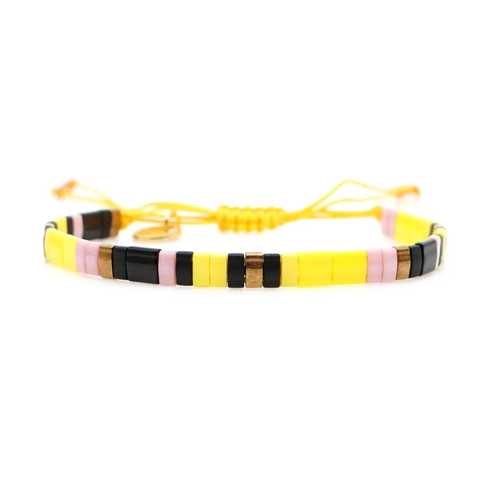 5 Браслет Япония Miyuki Tila бусы браслеты на удачу женские летние пляжные Pulseras Mujer Boho шикарные ювелирные изделия Insta модный подарок - Окраска металла: 5