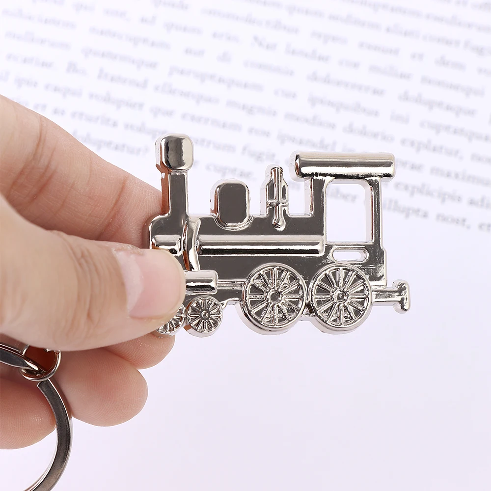 Креативный металлический брелок для парового поезда панк рок автомобильные