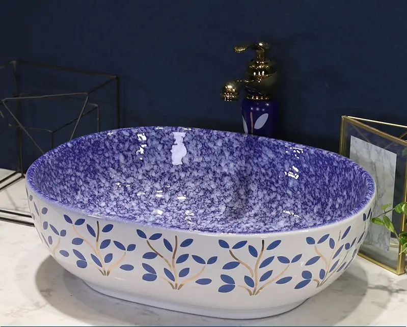 Керамическая раковина для ванной комнаты Jingdezhen в современном минималистском