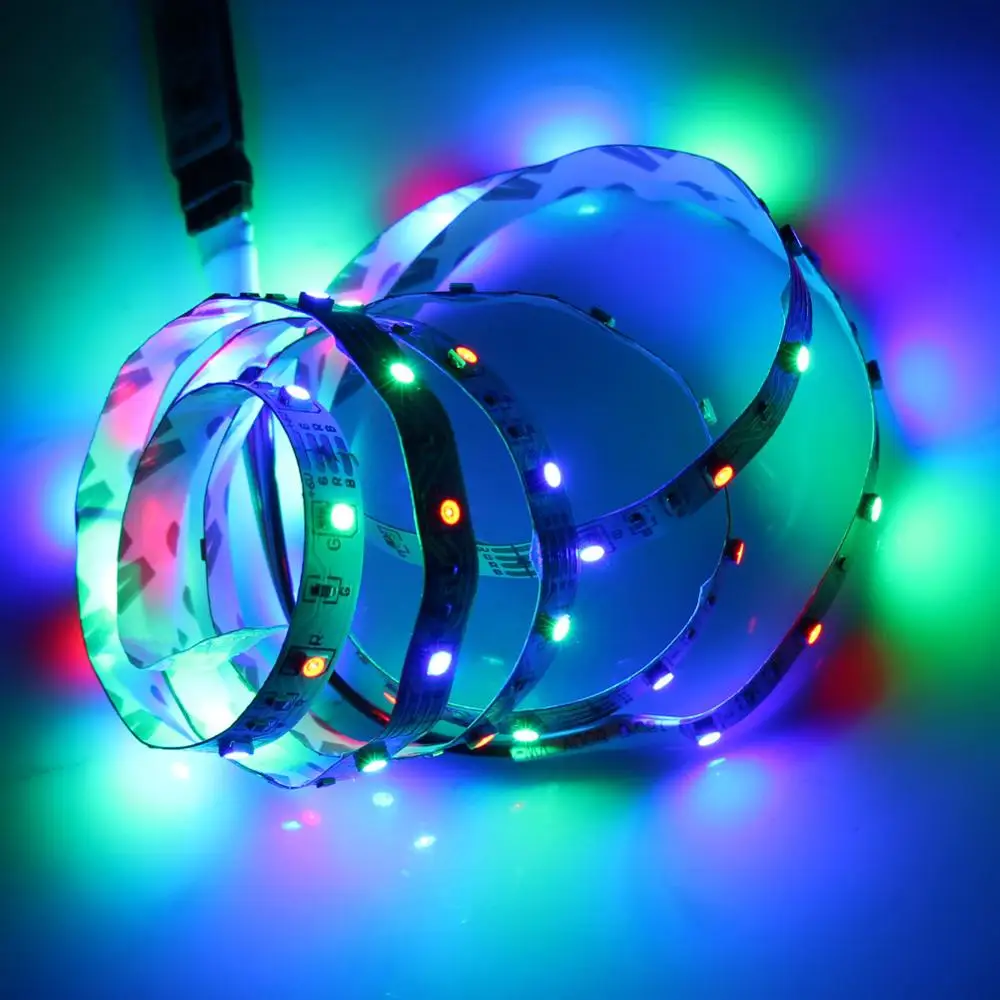 RGB Светодиодный супер яркий 5 м 300 светодиодный s 3528 SMD Зеленый Синий Теплый белый набор неводонепроницаемых лент светильник гибкий DC 12 В светильник s - Испускаемый цвет: RGB