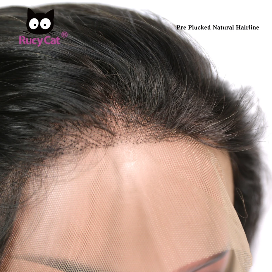 RucyCat 150% предварительно отобранные волосы Remy прямые человеческие для чернокожих