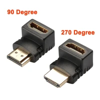 20pcs 4k hdmi adapter down 90 degree hdmi extender up 270 degree angle male female hdmi converter for ps4 hdtv hdmi connector