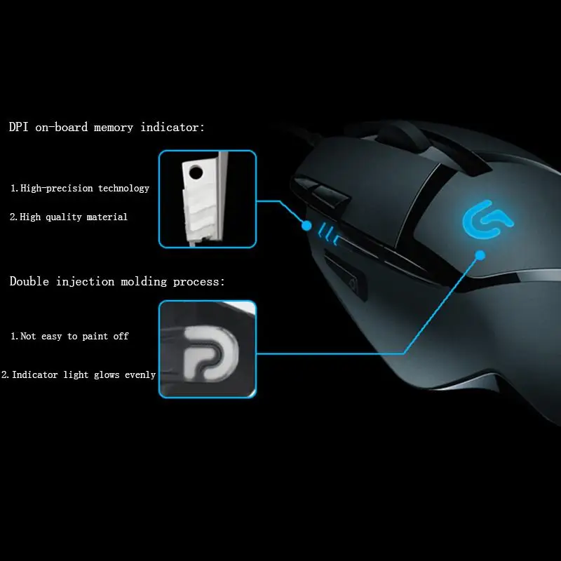Проводная игровая мышь Logitech G402 Hyperion Fury 8 программируемых клавиш оптическая
