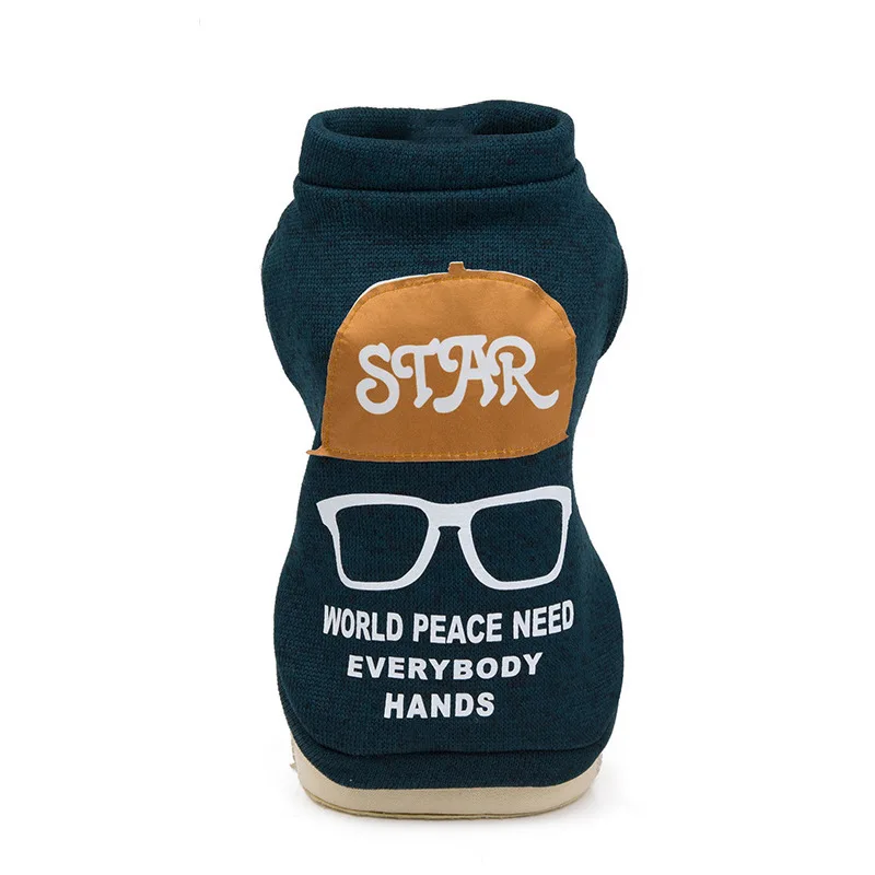 Теплая одежда для собак зимняя кошек пальто с капюшоном щенков толстая питомцев