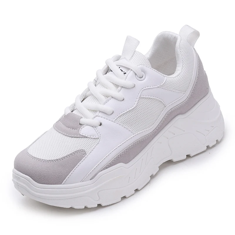 Для женщин Повседневное обувь женская Новые массивные кроссовки для с подошвой
