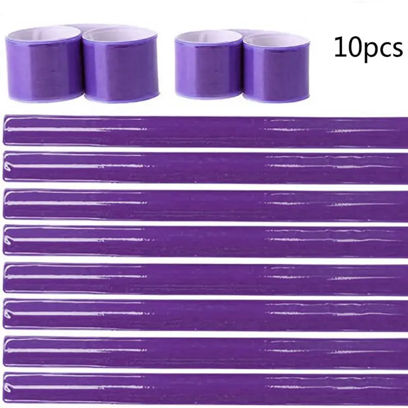 

10Pc Visible Safety Running Reflective Wristbands Reflectors Bicycle Bracelets XXFD