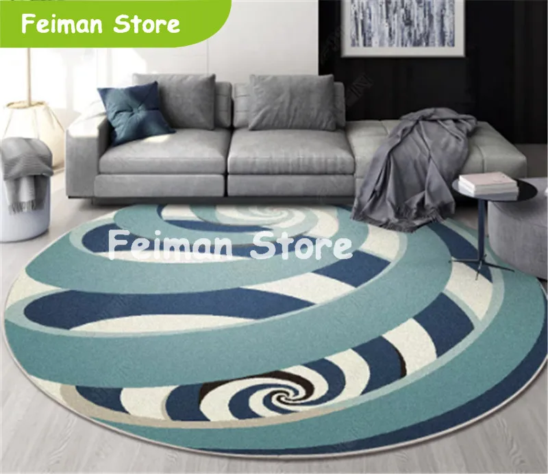 Нордические геометрические круглые ковры для коврик гостиной Большие размеры