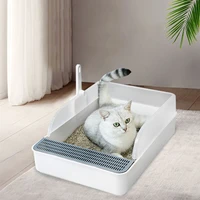 semi closed cat litter box toilet pet wc cat toilet clean basin toilet training kit inodoor arenero gato pets products