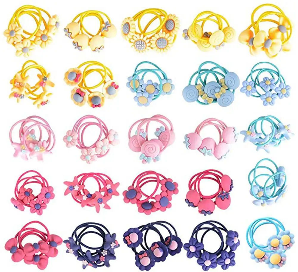 2 шт. эластичная резинка для волос конский хвост милая цветная шапка в форме