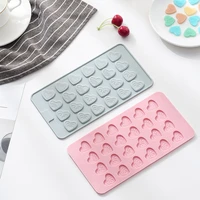 24 cells cute love heart style chocolate mold for diy biscuitpastryjellycake mold fondant candy molde silicone bekeware