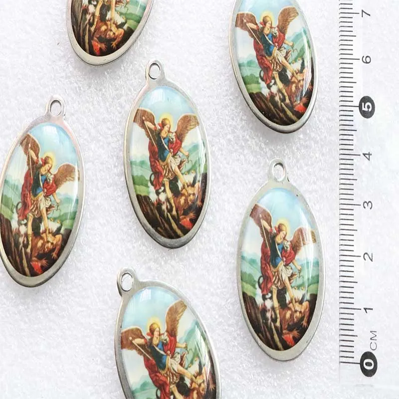 Медаль двойные святые из нержавеющей стали|Шармы| |