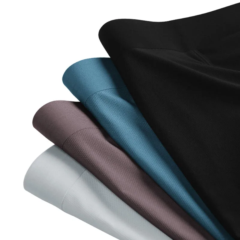 IYUNYI бесшовное Мужское нижнее белье боксеры шорты ледяной шелк сетчатые дышащие