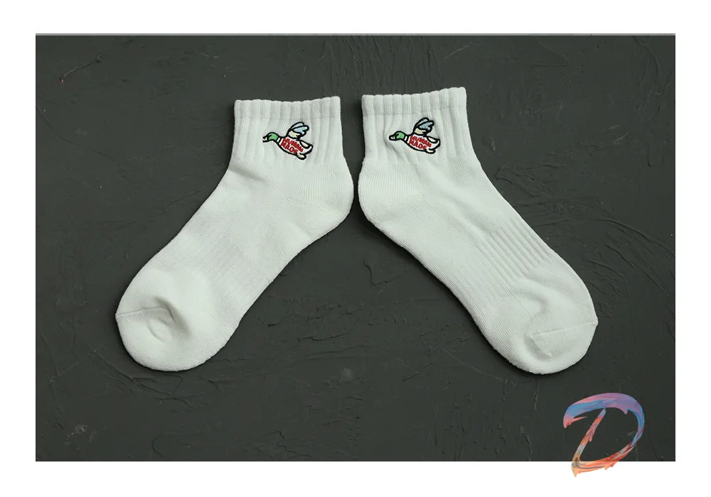 Human Made Socks High Quality Duck Embroidered Cotton Towel Bottom Sports Socks Men Women's Trendy Socks Human Made Couple Socks
