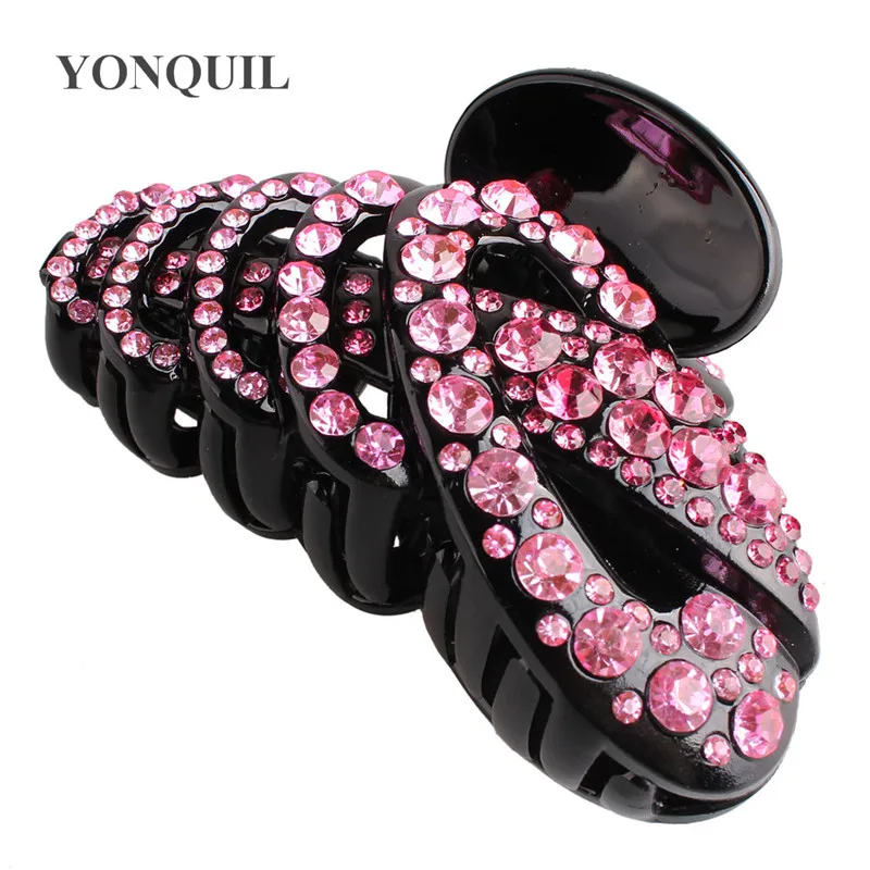 

Винтажные красочные зажимы Стразы, крабы, блестящие зажимы для волос, женские аксессуары для волос