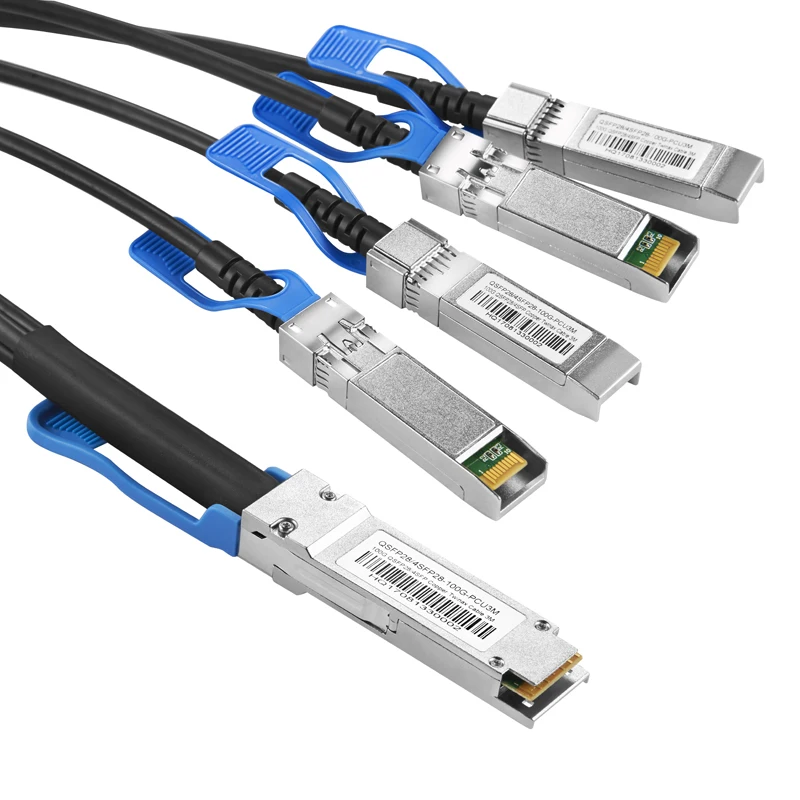 Пассивный медный кабель прямого подключения 100G QSFP28 к 4xSFP28 0 3 м до 7 совместимый с