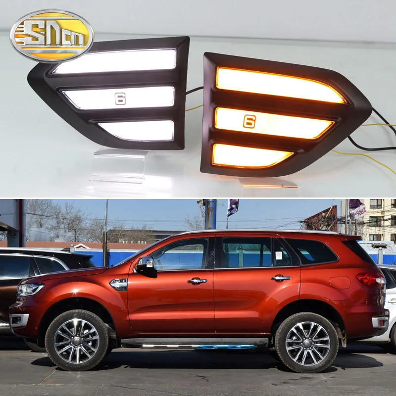 SNCN 2 шт. автомобиля Fender светильник для Ford Everest 2015 - 2018 2019 Светодиодный дневной