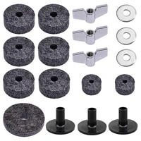 18pcs felt pad kit durable protective replacement cymbal sleeves wearproof butterfly nuts drum washer anti friction universal