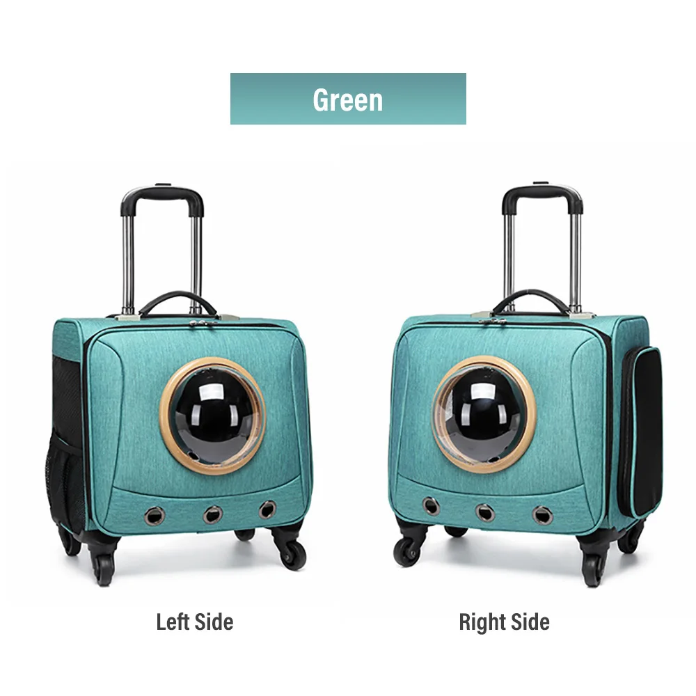 買取 ペット犬猫キャリアトロリーケーススペースカプセル旅行バッグ小型犬の子犬屋外ベビーカーペット車トラベルアクセサリー