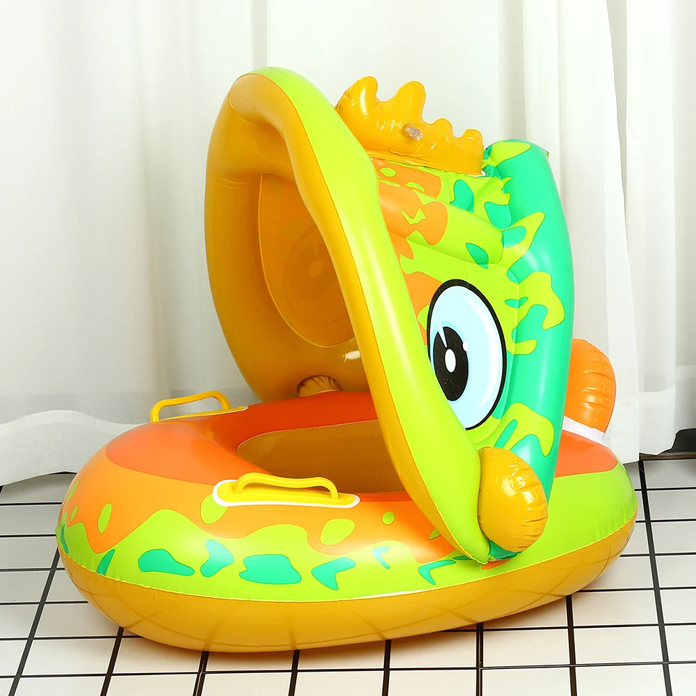 

Детский Надувной Плавательный круг в форме динозавра, плавательный круг для малышей с трубой, детское безопасное сиденье, тент, яхта, летнее...