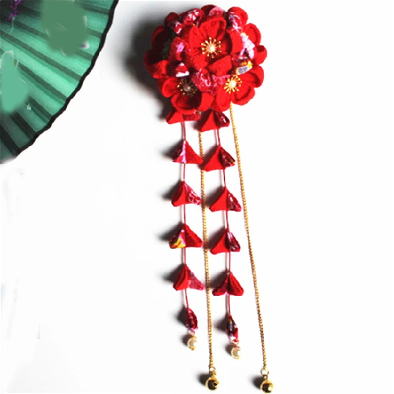 1 шт. милый детский декоративный вентилятор для волос в японском стиле заколка с