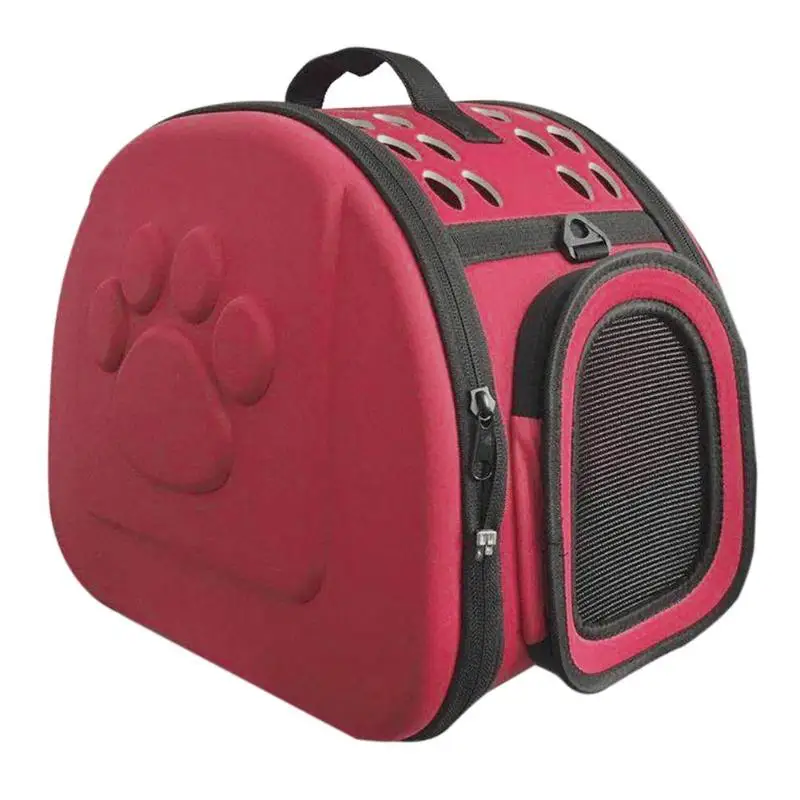 Красный EVC Pet Carrier сумка для собак клетка для переноски кошки портативный складной для путешествий на открытом воздухе кошка щенок сумка для переноски сумки товары для домашних животных - Цвет: Красный
