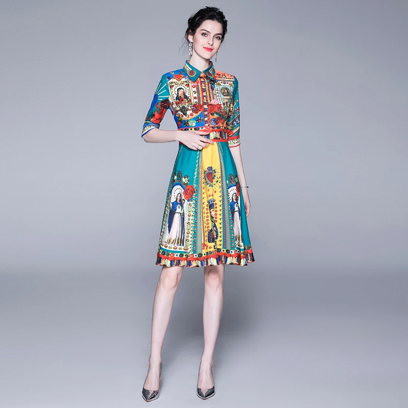 Женское офисное платье на пуговицах элегантное облегающее с отложным воротником