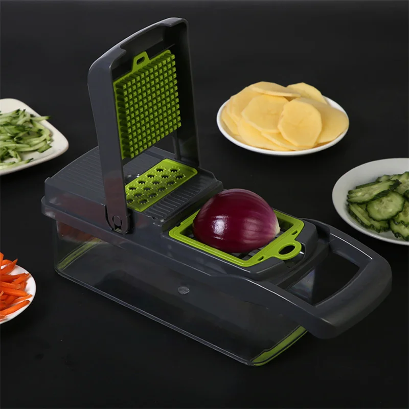 

Vegetable Cutter Multifunctional Slicer Fruit Potato Peeler Carrot Grater Kitchen Accessories Basket Vegetable Slicer