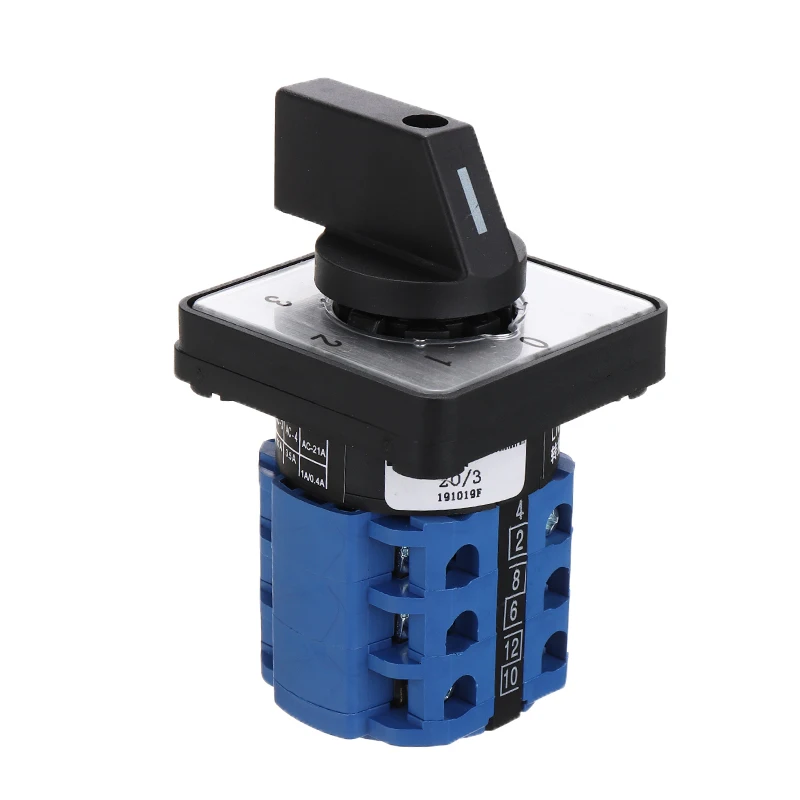 LW28-20 LW26 Series Electric 4 Positions 12 Terminals Rotary Cam Changeover Switch With Screws Useful Tool 660V 20A | Обустройство
