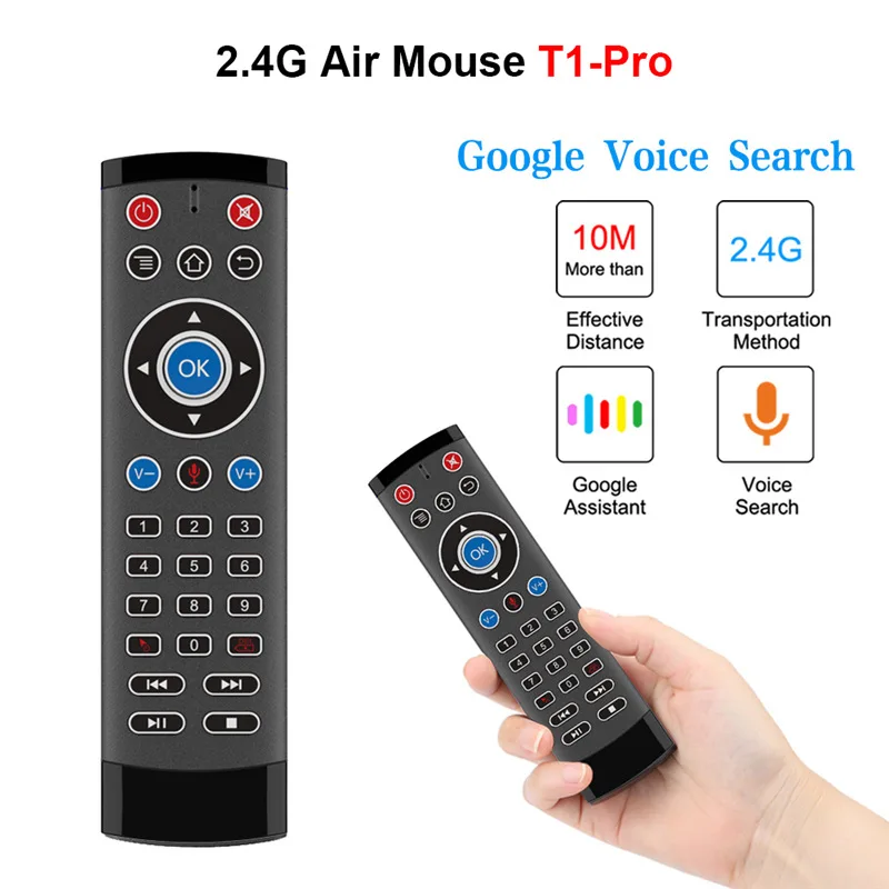 T1pro 2 4G Беспроводная воздушная мышь с гироскопом голосовое управление