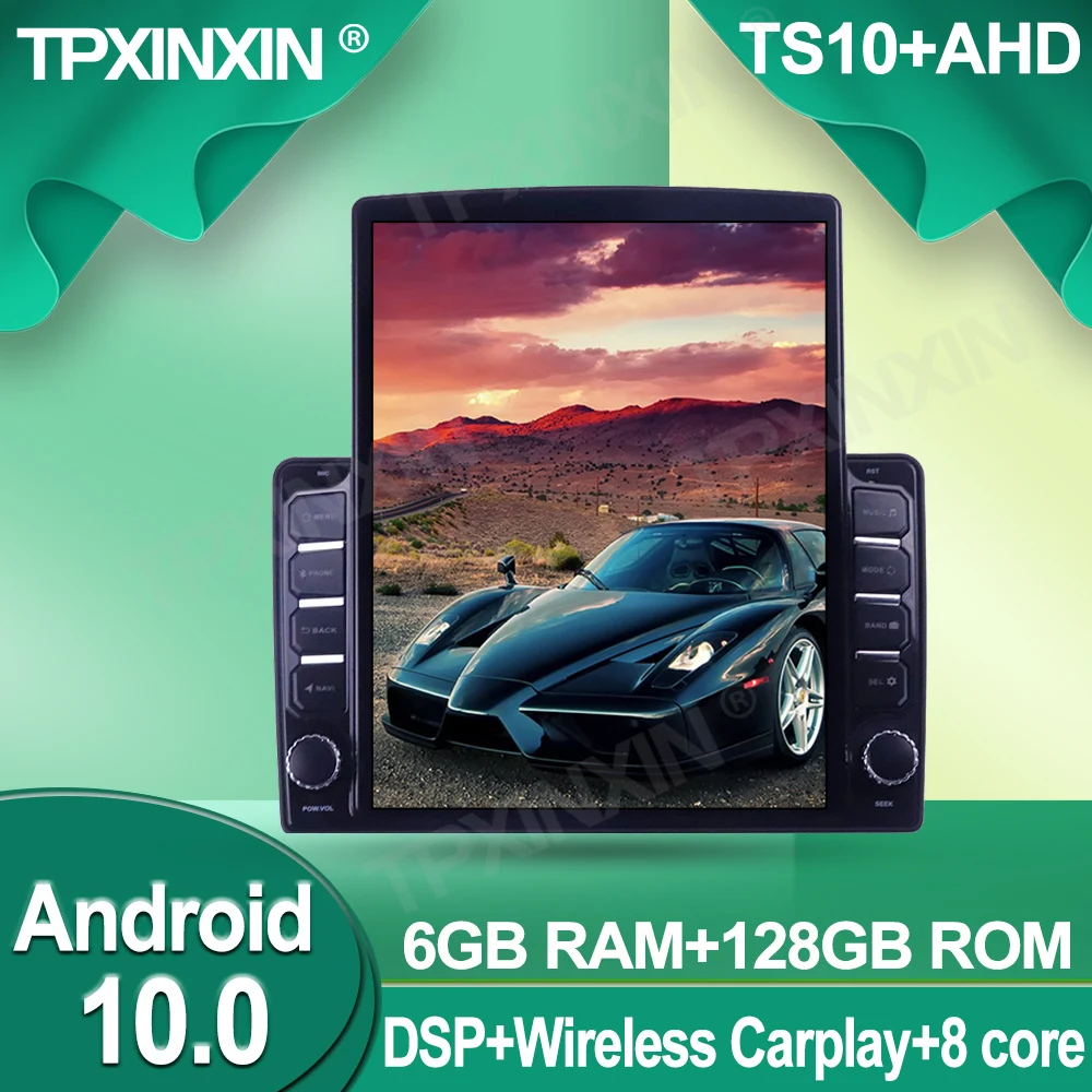 저렴한 테슬라 스크린 6 + 2010G 안드로이드 2014 차량용 멀티미디어 플레이어 헤드 유닛 오디오 라디오 내비게이션 무선 카플레이, 현대 H1 128-10.0 용