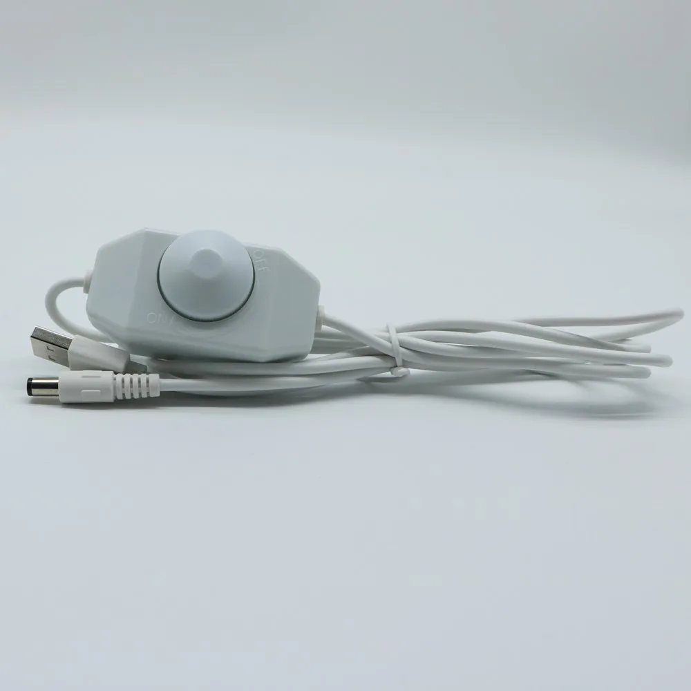 USB dimmer Светодиодный диммер 5 в постоянного тока, регулятор яркости, 110 В переменного тока, 230 В, белый usb-разъем, разъем постоянного тока, Диммируемый переключатель, кабель, провод питания - Цвет: USB dimmer