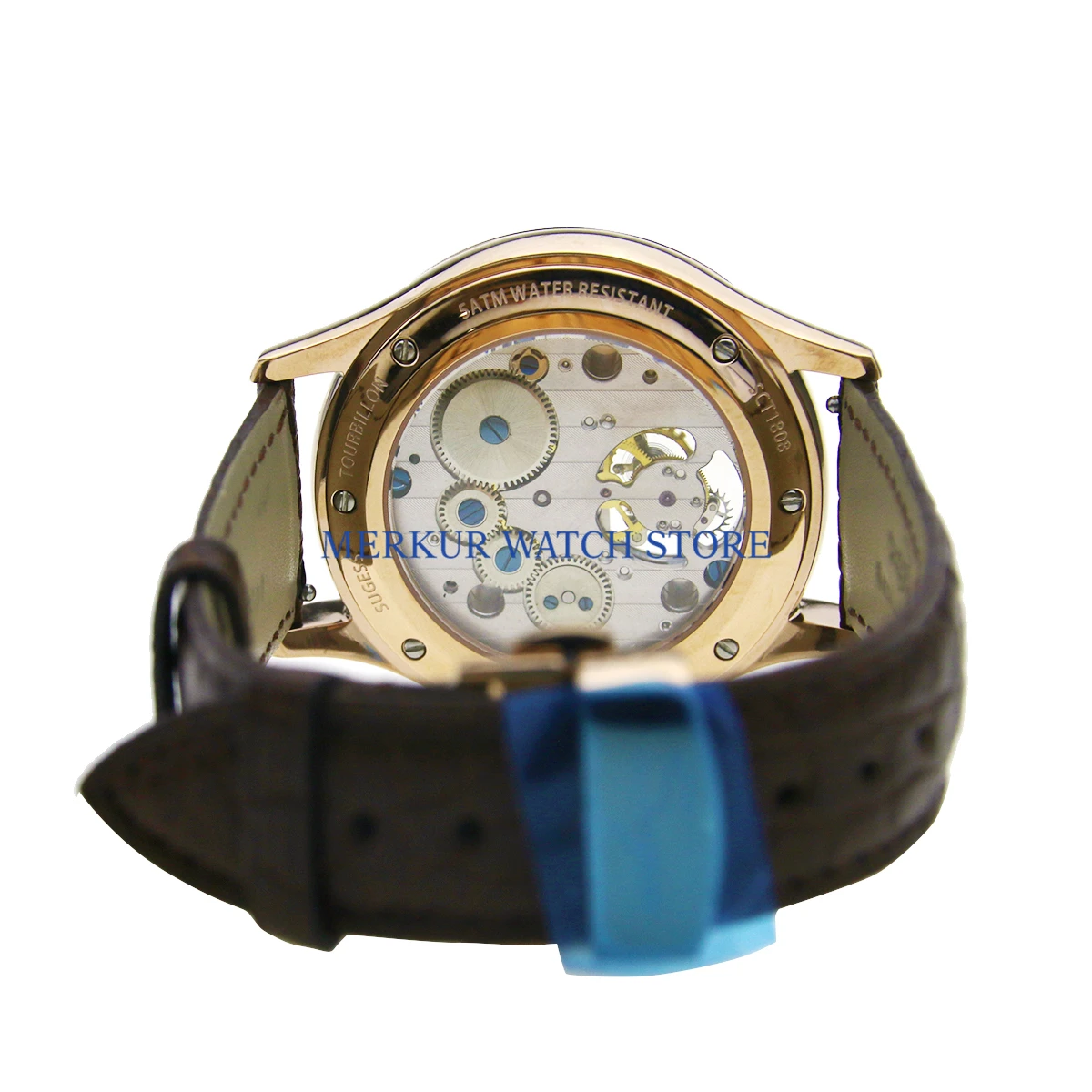 Sugess мужские часы летающие механические чайки ST8000 Tourbillon движение Skelenton роскошное платье позолоченный белый циферблат