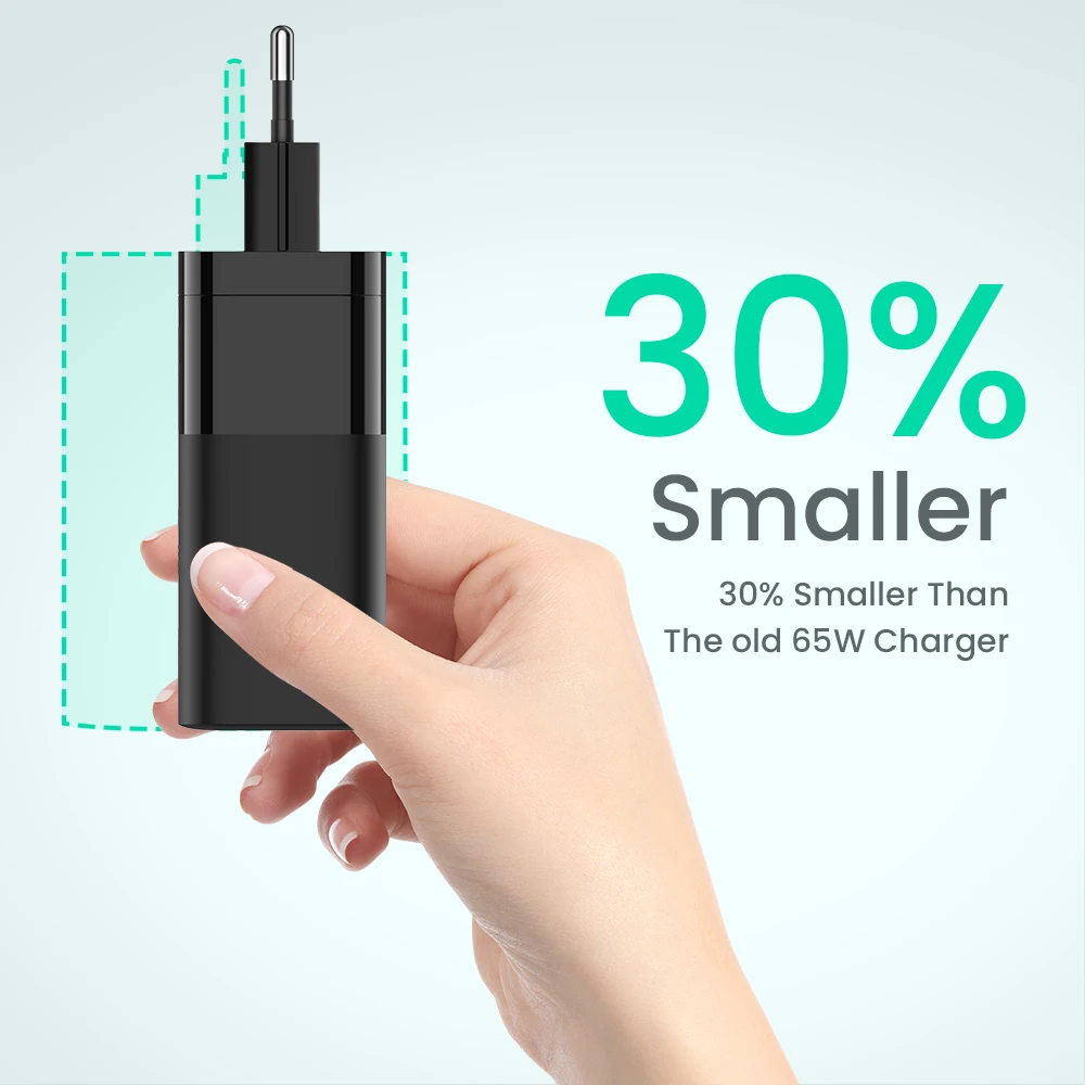 DAKA 65W GaN Charger Quick Charge 4.0 3.0 Type C PD USB Charger QC 4.0 3.0 Portable Fast Charger