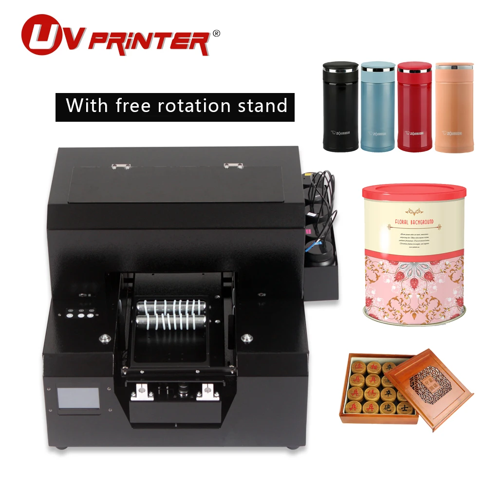 Multifunctional printer with plane and cylinder for printing and processing mobile phone cases/T-shirts/gift boxes/business card