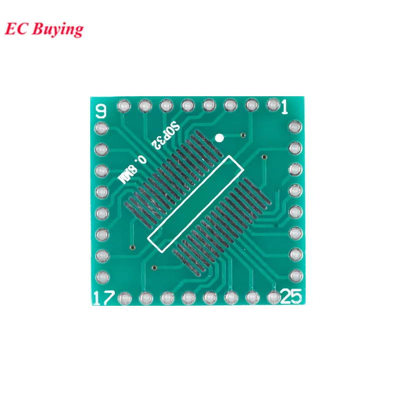 10 шт. печатная плата LQFP32 SSOP32 FQFP32 TQFP32 адаптер PCB Pinboard SMD к DIP32 DIP Pin тестовая пластина