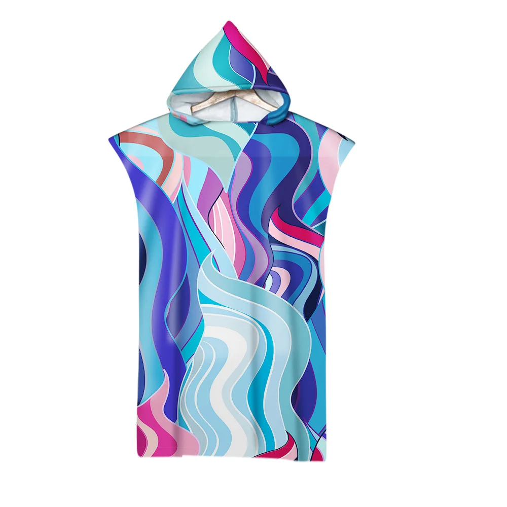 Irisbell Крутое летнее пляжное полотенце с капюшоном быстросохнущее для плавания