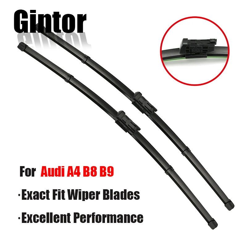 

Gintor AUTO Car Wiper LHD Front Wiper Blades For Audi A4 B8 B9 Allroad 2008- Windshield Windscreen Front Window 24"+20"